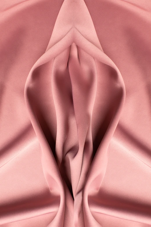 Imagem conceitual em tecido rosa
